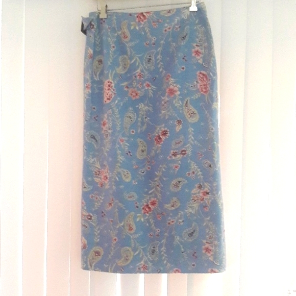 Statements by Danielle floral embellished wrap maxi skirt vintage 8 petite - Picture 5 of 16
